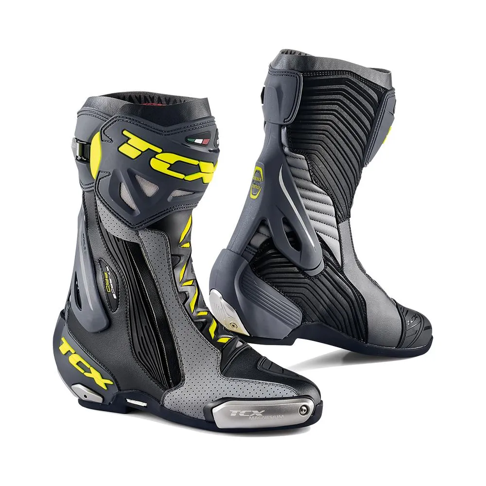 TCX RT-RACE PRO AIR MOTOCROSS BOOTS BLACK/GREY/YELLOW