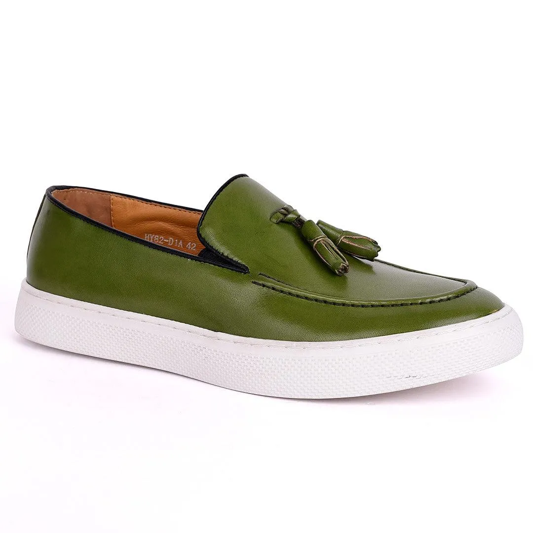 Terry Taylors Classic Tassel Designed Men's Sneaker Shoe- Green