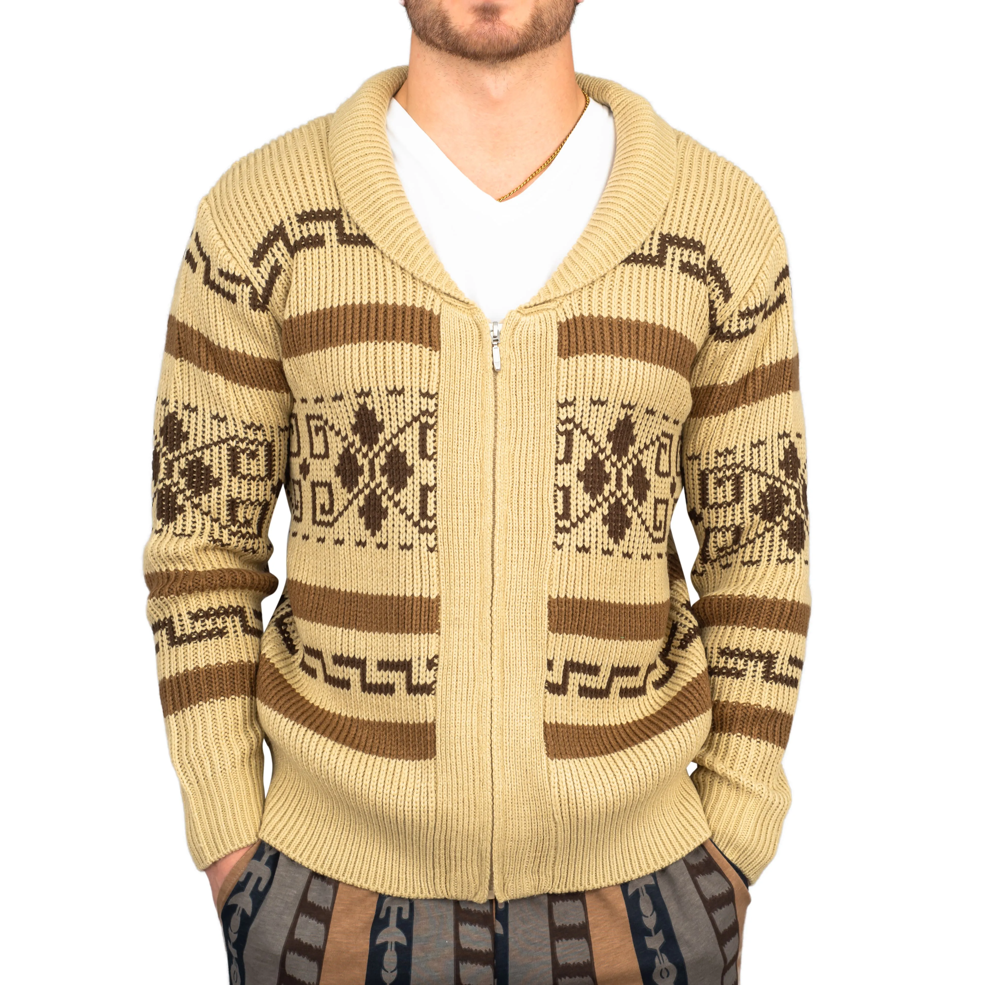 The Dude Lebowski Bowling Movie Character Cardigan Sweater and Lounge Pants Halloween Costume Set