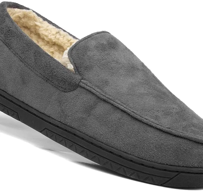 The Slipper Company Otis Mens Grey Moccasin