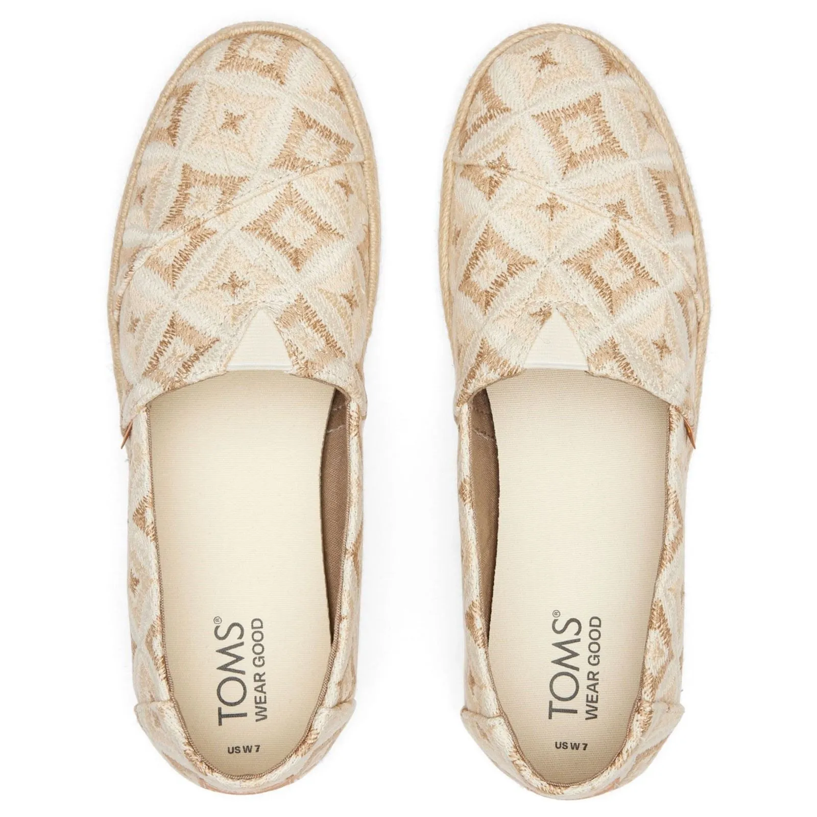 TOMS Alpargata Rope 2.0 Polyester Women's Natural Geo Espadrilles