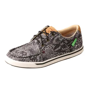 Twisted X Women's Kicks Black & White Snake Print