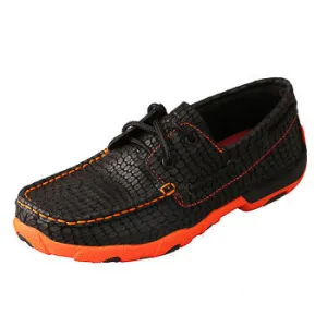 Twisted X Youth Orange and Black Driving Moc