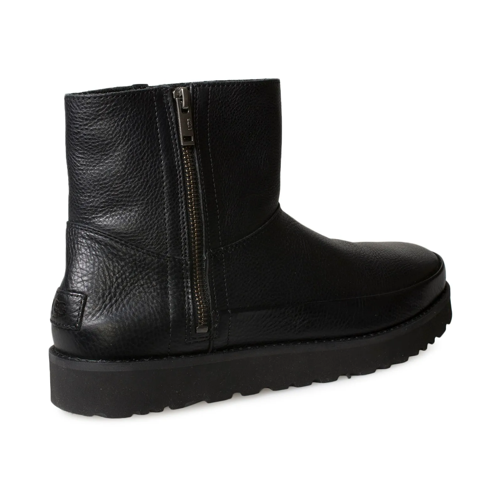 UGG Deconstructed Mini Black Boots - Women's