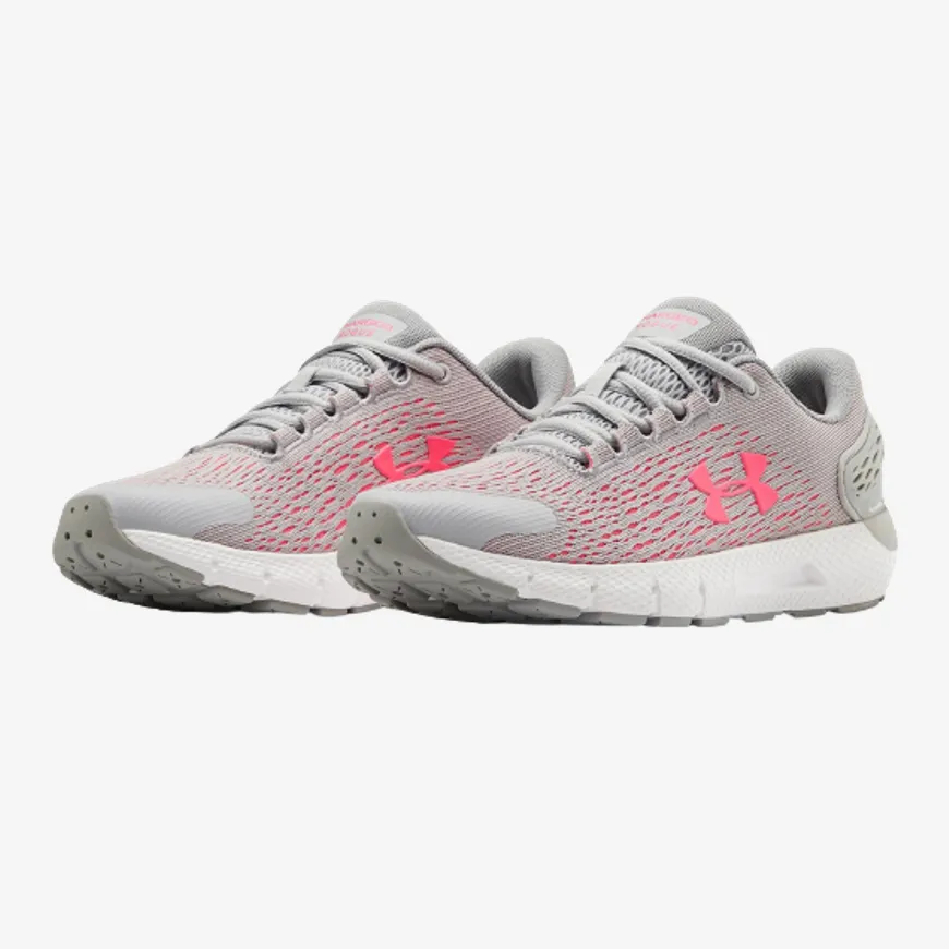 Under Armour Charged Rogue 2 Kids-Boys Running Espadrilles Grey/Cerise