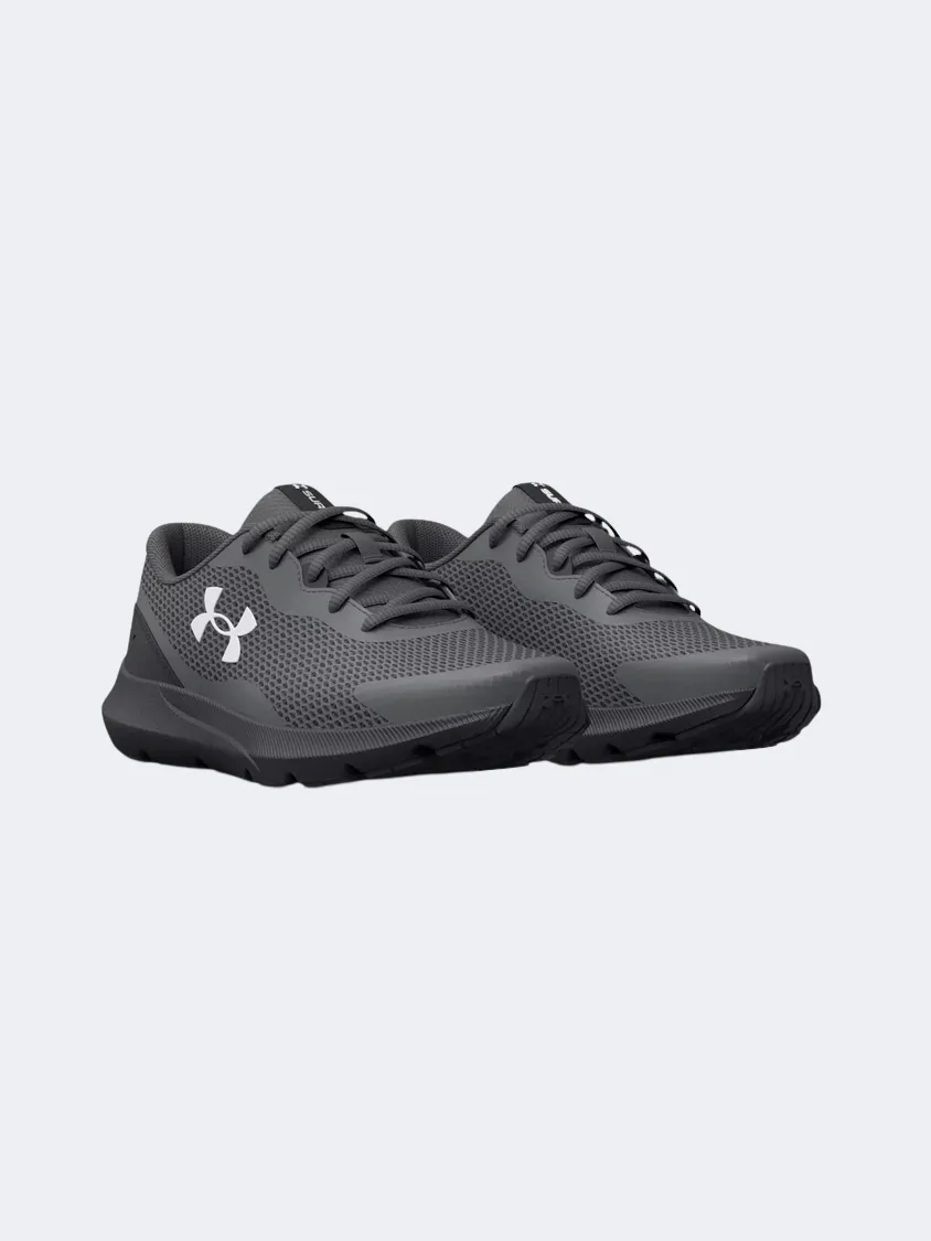 Under Armour Surge 3 Gs-Boys Running Shoes Pitch Grey/White