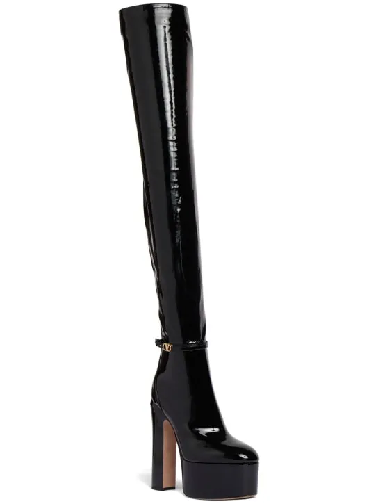 Valentino Garavani   155mm Tan-go over-the-knee boots 