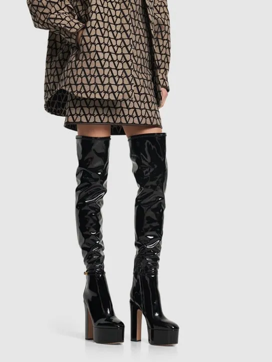 Valentino Garavani   155mm Tan-go over-the-knee boots 