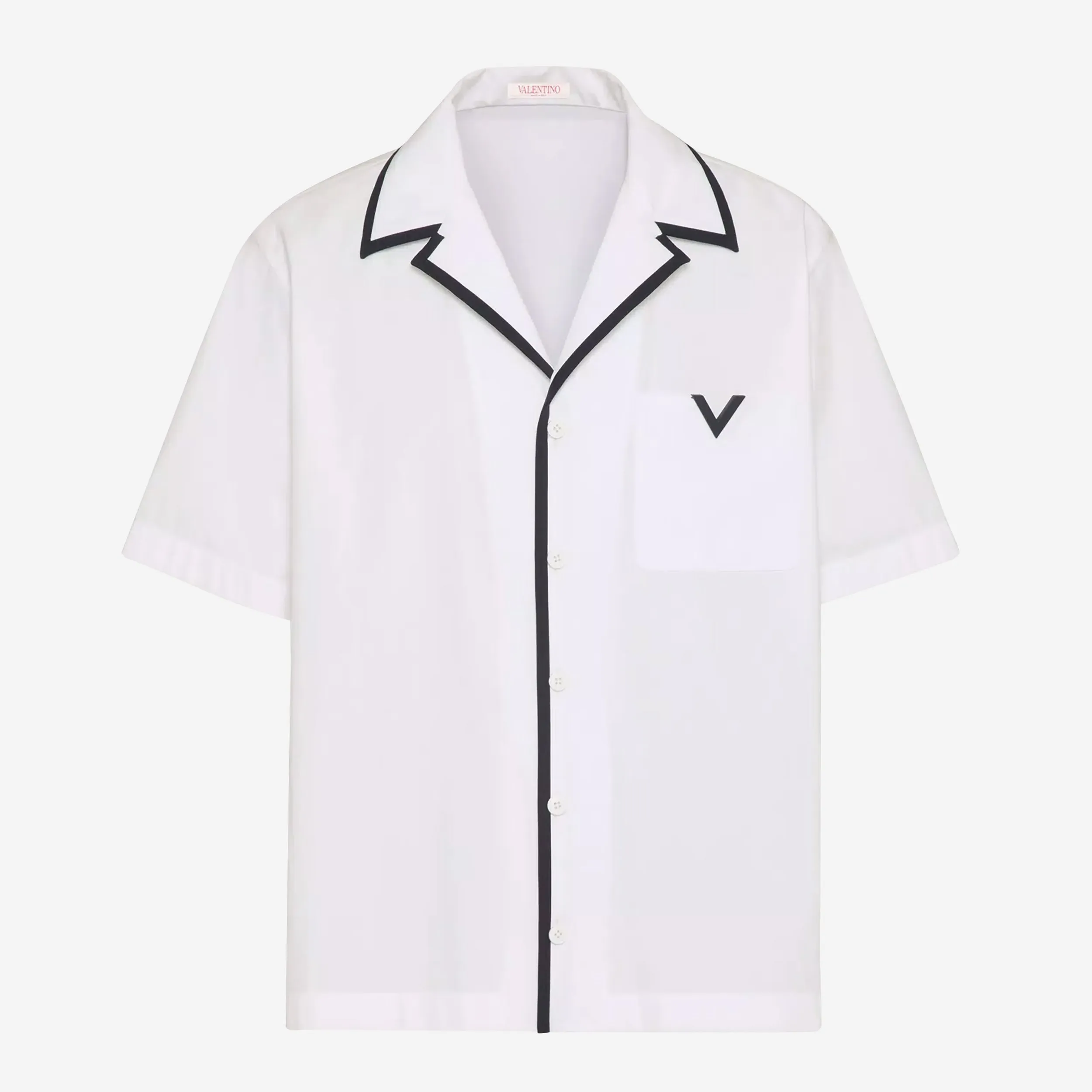 Valentino Garavani Rubberised V Detail Bowling Shirt