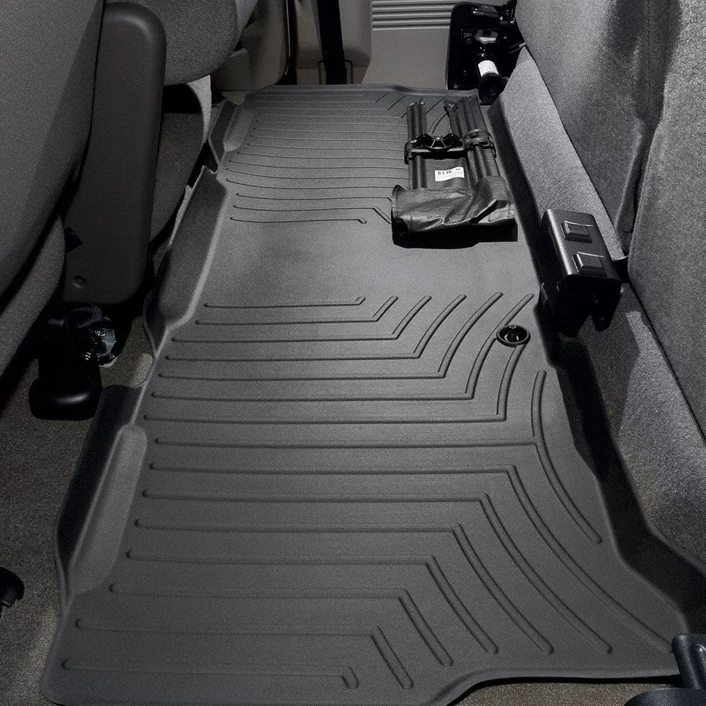 Weathertech® • 440023 • FloorLiner • Molded Floor Liners • Black • Second Row • Ford F-250/350 99-10, F-450 08-10