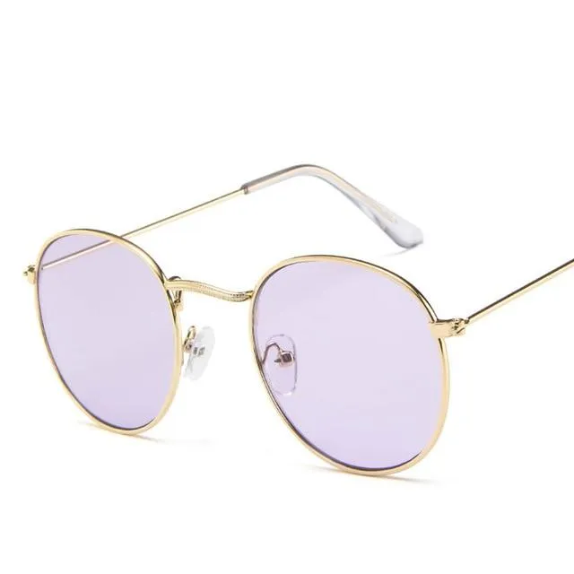 Women's Acrylic Lens Alloy Frame Wrap Style Anti-Reflective Sunglasses