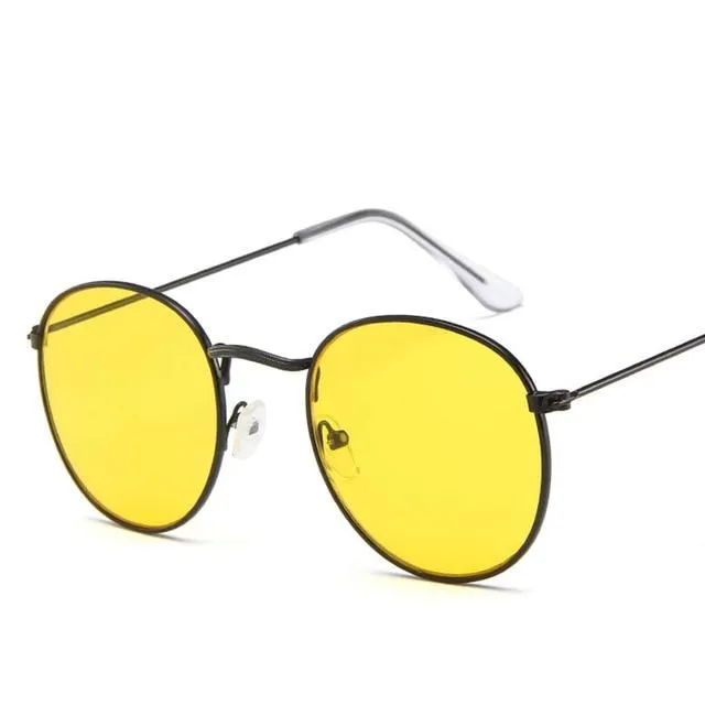 Women's Acrylic Lens Alloy Frame Wrap Style Anti-Reflective Sunglasses