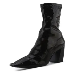 Zara Block Heels Sock Boots | 100% Synthetic leather