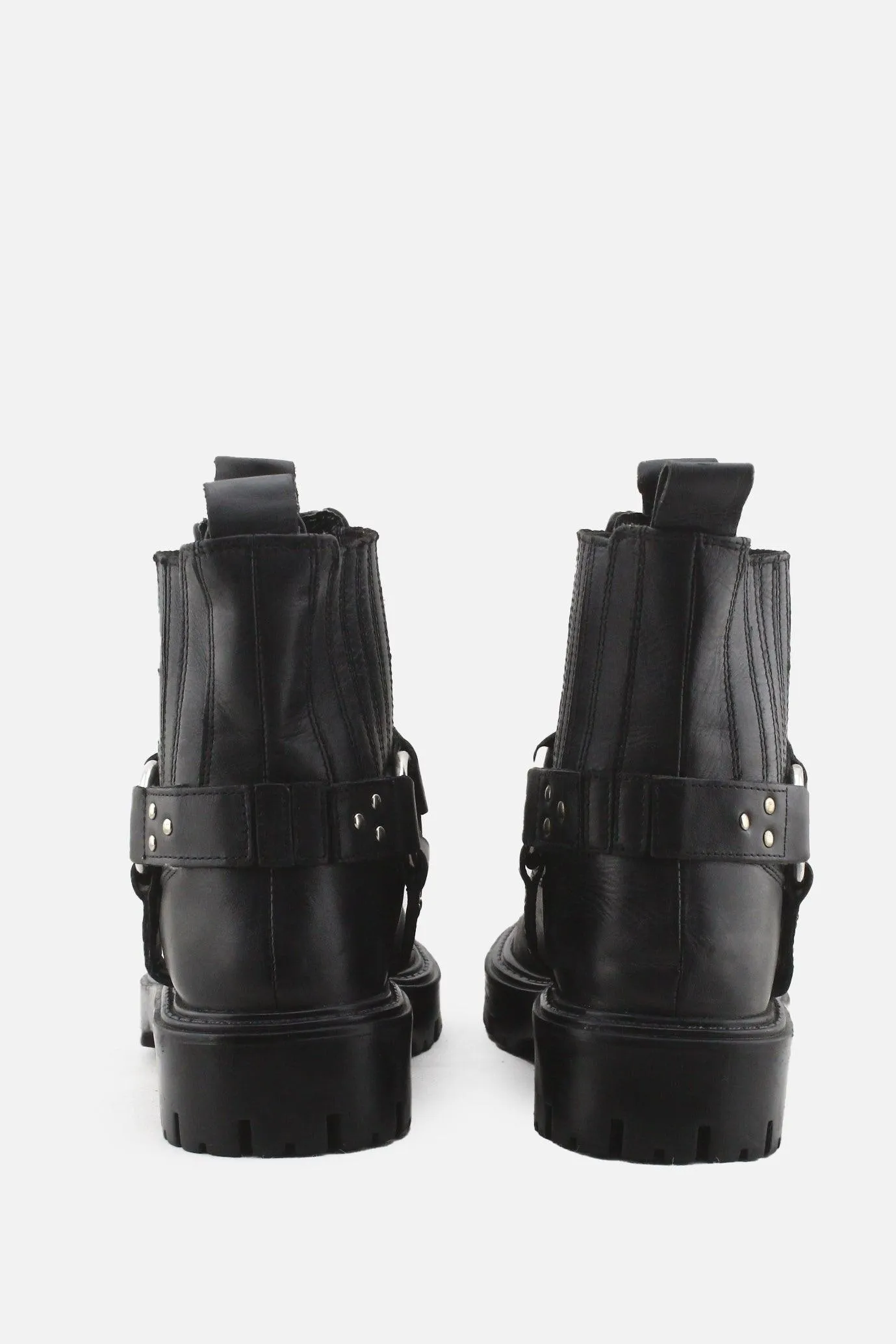 Zara Stretchable Buckle Straps Frye Boots | 100% Authentic Leather